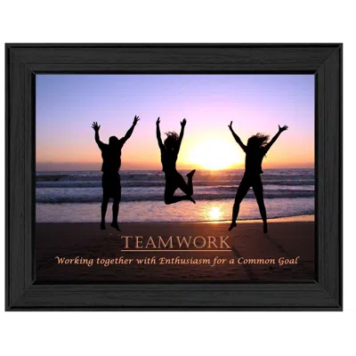 HOMEZIA TEAMWORK 3 BLACK FRAMED PRINT WALL ART