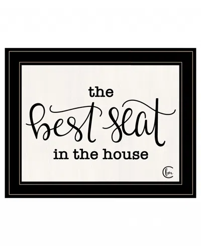 Homezia The Best Seat In The House 2 Black Framed Print Bathroom Wall Art In Brown