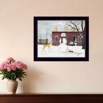 Homezia The Friendly Beasts 1 Black Framed Print Wall Art In Multi