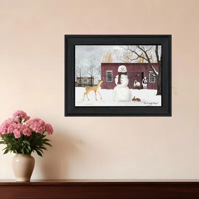 Homezia The Friendly Beasts 3 Black Framed Print Wall Art