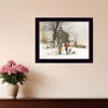 Homezia The Joy Of Snow 3 Black Framed Print Wall Art