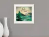 Homezia The Lake Is Calling 1 White Framed Print Wall Art