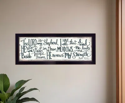 Homezia The Lord Is My Shepherd 1 Black Framed Print Wall Art