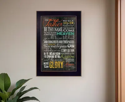 Homezia The Lords Prayer 1 Black Framed Print Wall Art