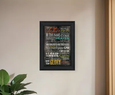 Homezia The Lords Prayer 3 Black Framed Print Wall Art