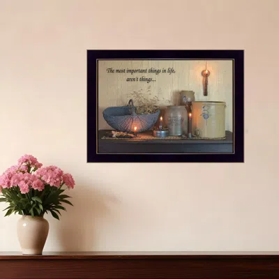 Homezia The Most Important Things 1 Black Framed Print Wall Art