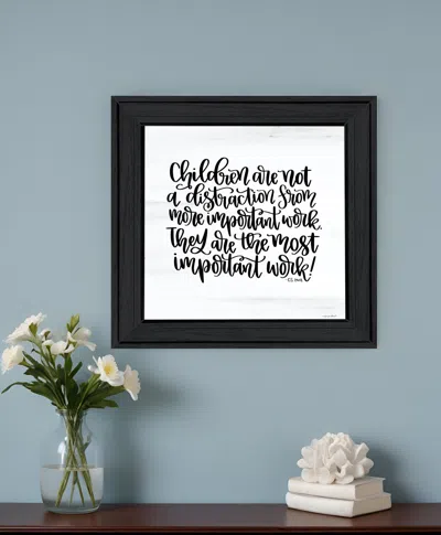 Homezia The Most Important Work 3 Black Framed Print Wall Art