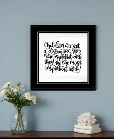 Homezia The Most Important Work 4 Black Framed Print Wall Art