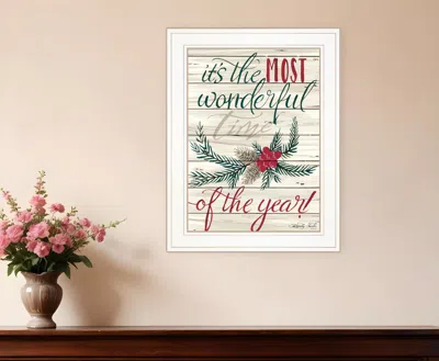 Homezia The Most Wonderful Time 1 White Framed Print Wall Art