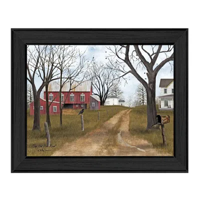 Homezia The Old Dirt Road 1 Black Framed Print Wall Art