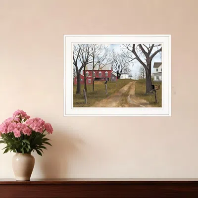 Homezia The Old Dirt Road 2 White Framed Print Wall Art