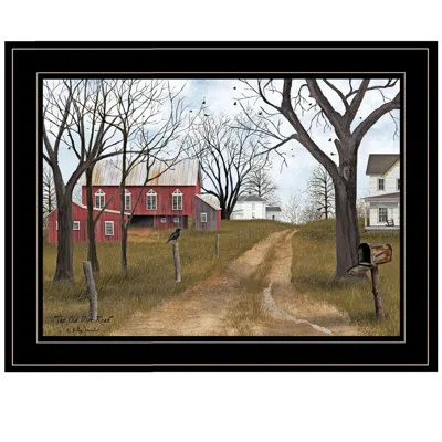 Homezia The Old Dirt Road 3 Black Framed Print Wall Art