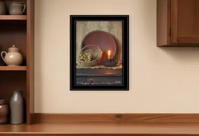 Homezia The Red Basket 5 Black Framed Print Wall Art