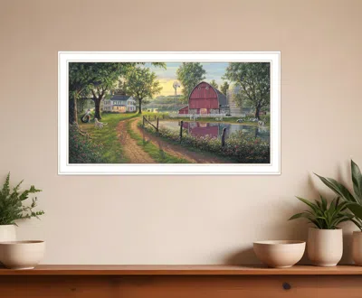 Homezia The Road Home 13 White Framed Print Wall Art