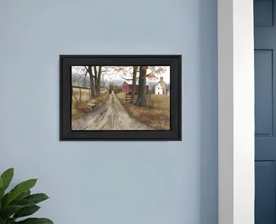 Homezia The Road Home 2 Black Framed Print Wall Art