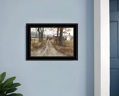 Homezia The Road Home 3 Black Framed Print Wall Art In Purple