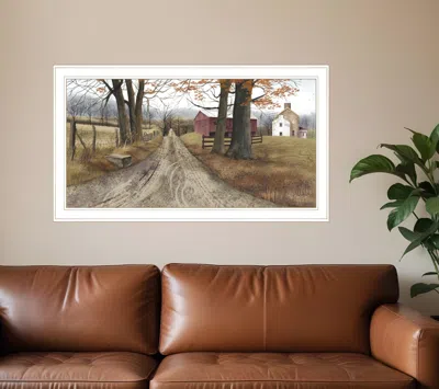 Homezia The Road Home 8 White Framed Print Wall Art