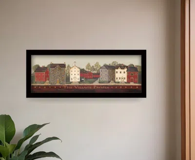 Homezia The Village Proper Black Framed Print Wall Art In Multi