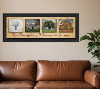 Homezia There Is A Season Big Trees Black Framed Print Wall Art In Multi