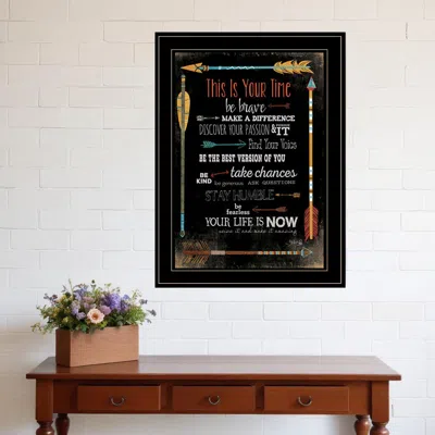 Homezia This Is Your Time 2 Black Framed Print Wall Art In Multi