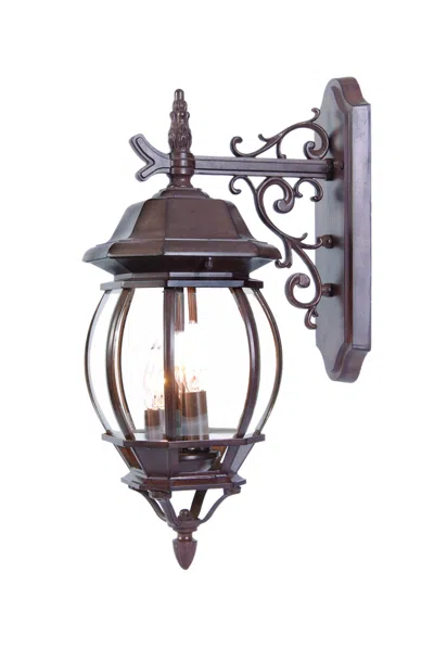 Homezia Three Light Dark Brown Hanging Glass Globe Wall Light In Animal Print