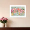 Homezia Threes A Charm 1 White Framed Print Wall Art