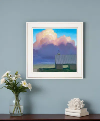 Homezia Through Rows 1 White Framed Print Wall Art