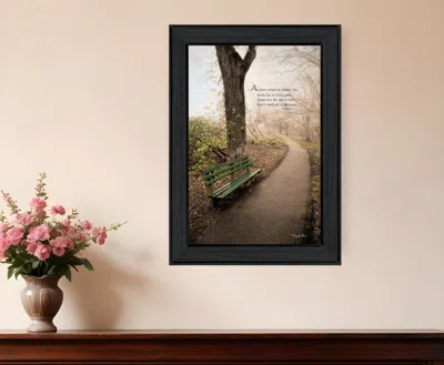 Homezia Through The Mist Black Framed Print Wall Art