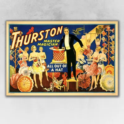 Homezia Thurston Out Of A Hat Vintage Magic Unframed Print Wall Art