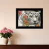 Homezia Tiger Lily 3 Black Framed Print Wall Art