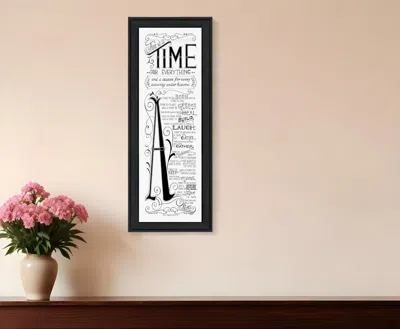 Homezia Time For Everything Black Framed Print Wall Art In Multi