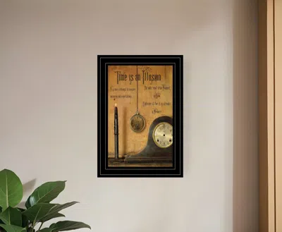 Homezia Time Is An Illusion 2 Black Framed Print Wall Art