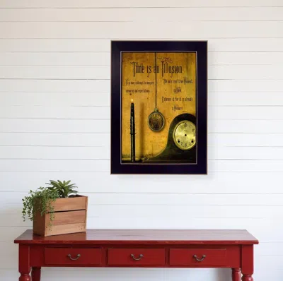 Homezia Time Is The Illusion Black Picture Frame Print Wall Art In Multi