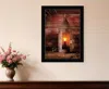 Homezia Tinners Lantern 3 Black Framed Print Wall Art