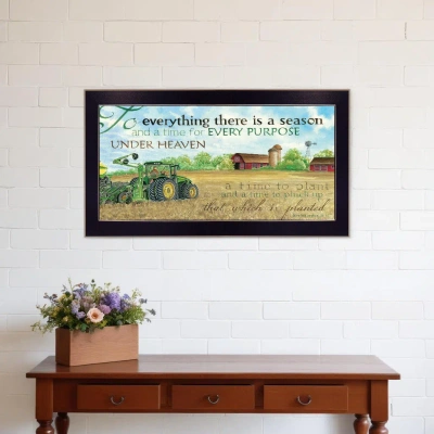 Homezia To Everything Season Black Framed Print Wall Art In Multi