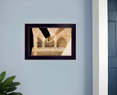 Homezia To Have And To Hold 1 Black Framed Print Wall Art In Multi