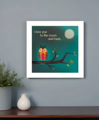 Homezia To The Moon I White Framed Print Wall Art