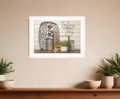 Homezia Today I Choose Joy 2 White Framed Print Wall Art