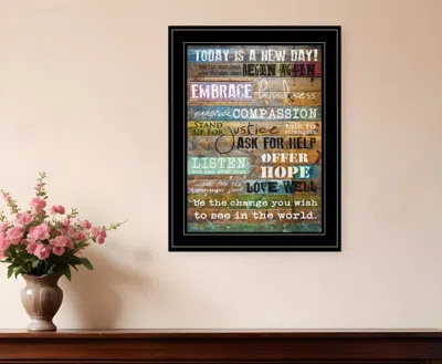 Homezia Today Is 2 Black Framed Print Wall Art