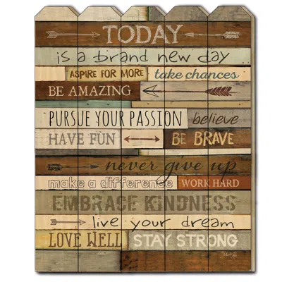 Homezia Today Is A Brand New Day Unframed Print Wall Art In Brown