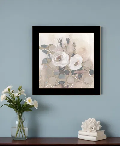 Homezia Transitional Blooms I 1 Black Framed Print Wall Art