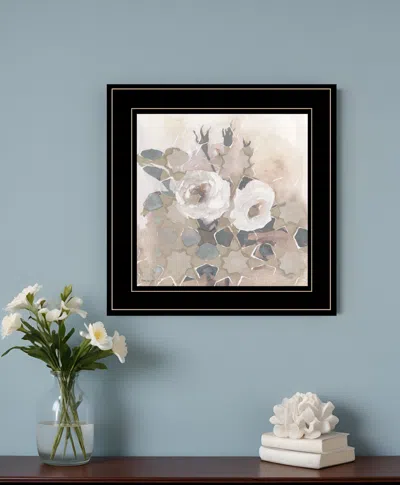 Homezia Transitional Blooms I 3 Black Framed Print Wall Art