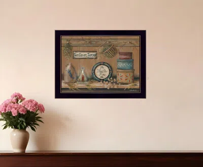 Homezia Treasures On The Shelf Ii 1 Black Framed Print Wall Art