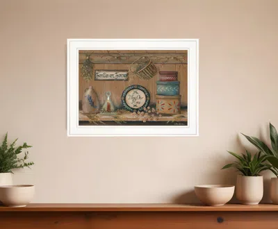 Homezia Treasures On The Shelf Ii 2 White Framed Print Wall Art