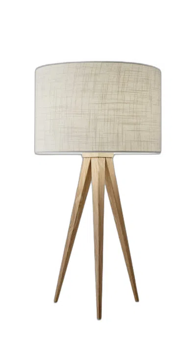 Homezia Treble Natural Wood Table Lamp