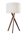 Homezia Tripod Leg Walnut Wood Table Lamp