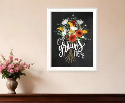 Homezia Tropical Sprig 1 White Framed Print Wall Art In Multi