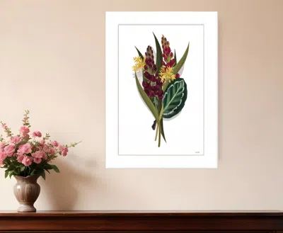Homezia Tropical Sprig 2 White Framed Print Wall Art