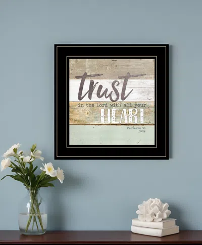 Homezia Trust In The Lord 2 Black Framed Print Wall Art In Multi