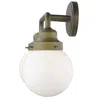 Homezia Two Light Gold Wall Sconce With Round Glass Shade